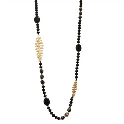 Collana Perline Lunga Lisca...