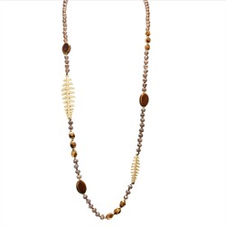 Collana Perline Lunga Lisca...