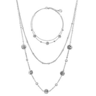Parure Albero Della Vita & Zirconia & Doppio Filo Acciaio Silver 316L