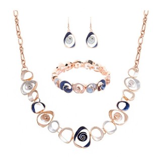 Parure Spirale Smaltata Blu