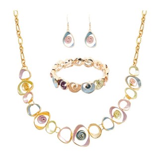 Parure Spirale Smaltata Multicolore