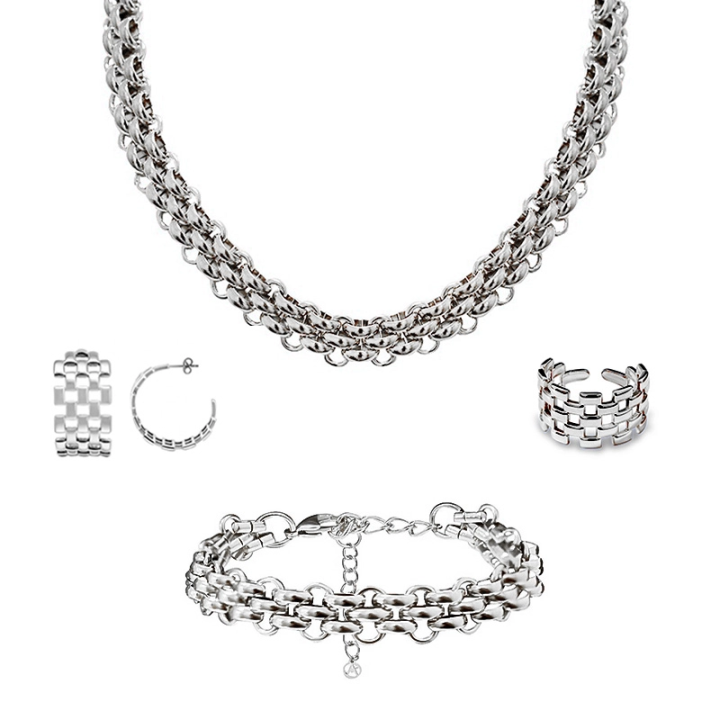 Parure Maglia Panthere Acciaio Silver 316L