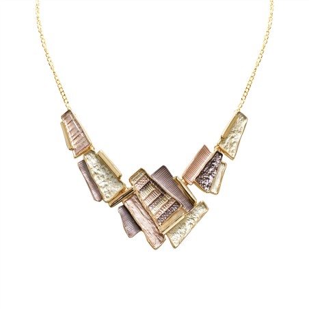 Girocollo Diadema Bijoux Astratto Smaltato Marrone