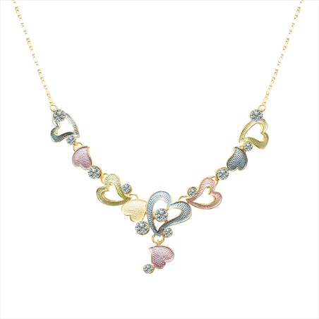 Girocollo Diadema Bijoux Cuoricini Smaltato Fantasia