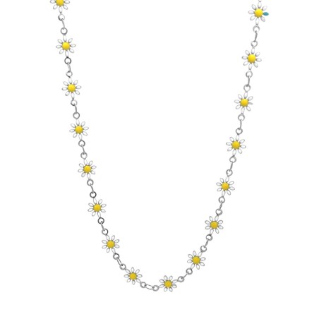 Girocollo Margherite Smalto Bianche Acciaio 316L