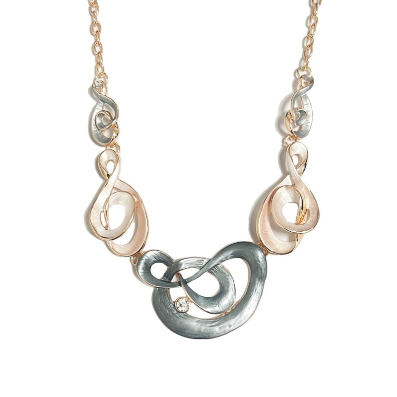 Girocollo Diadema Bijoux Infinito Smaltato Grigio