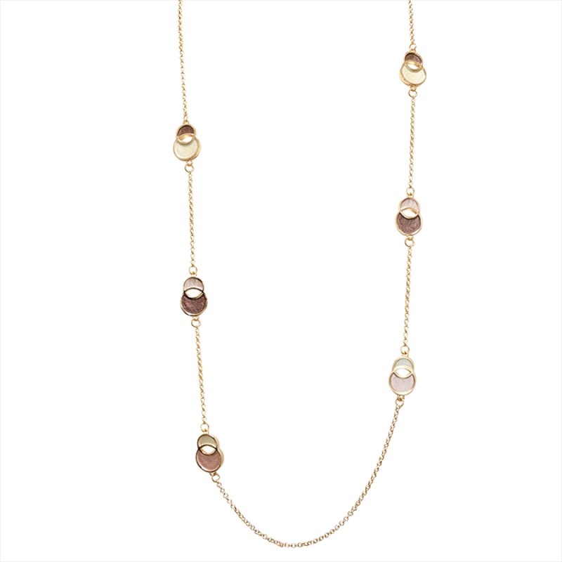 Collana Bijoux Lunga Full Infinity Smaltata Marrone