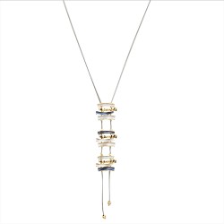 Collana Bijoux Y Lunga Sticky Zen Smaltata Blu
