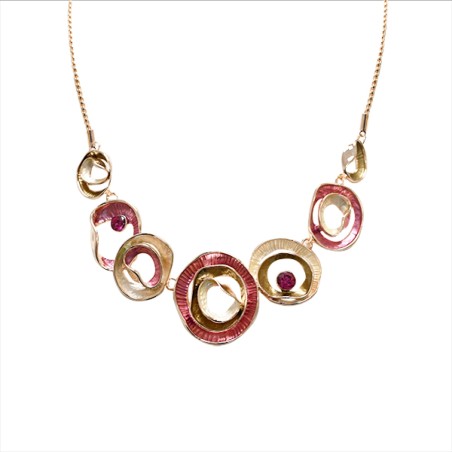 Girocollo Diadema Bijoux Geoma Chips Smaltato Porpora