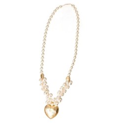 Collana Perle Lunga Pendente Cuore