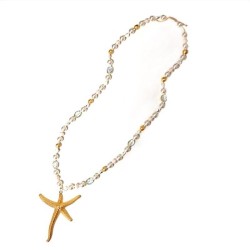 Collana Perle Lunga Pendente Stella Marina