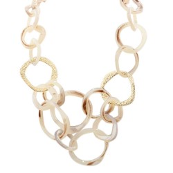 Collana Resina Lunga Bianco...