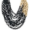 Collana Resina Catena Oro-Nero Multifilo