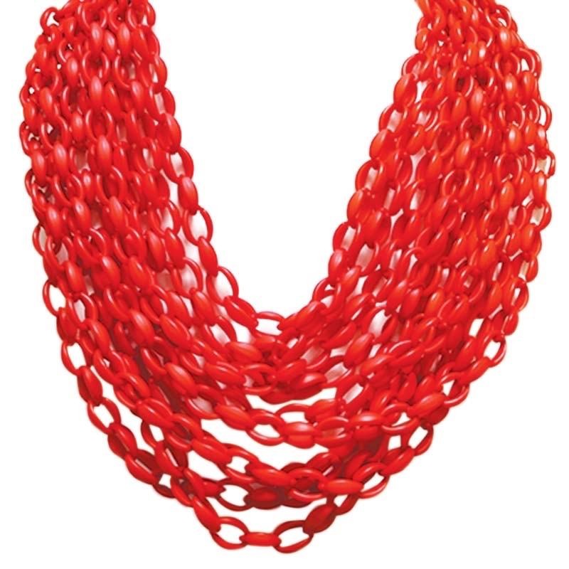 Collana Resina Catena Oro-Nero Multifilo