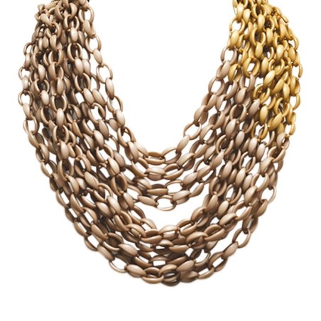 Collana Resina Catena Caffè Multifilo