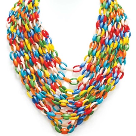 Collana Resina Catena Carnival Multifilo