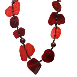 Collana Lunga Resina-Corda...