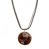 Collana Bijoux Pietra-Medaglione Marrone