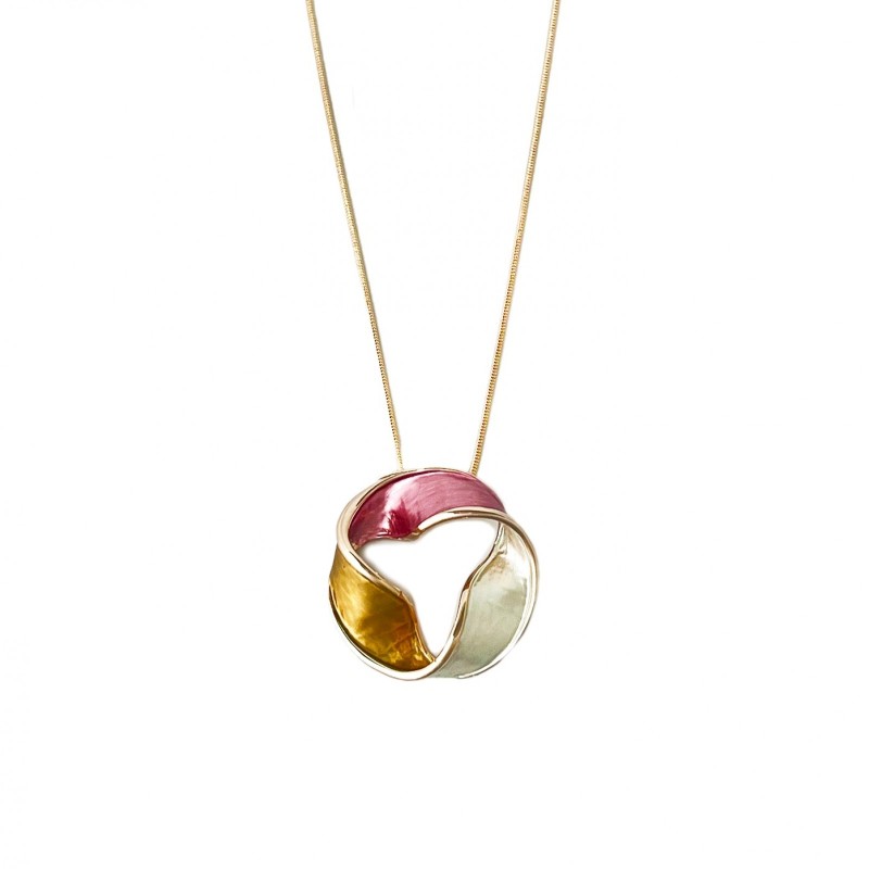 Girocollo Amuleto La Diva en Fucsia Bijoux