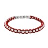 Bracciale Uomo Catena Corda Rossa Acciaio 316L
