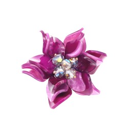 Spilla Bijoux Fiore Resina Fucsia