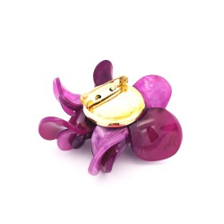 Spilla Bijoux Fiore Resina Fucsia