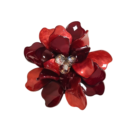 Spilla Bijoux Uva in Fiore Rosso
