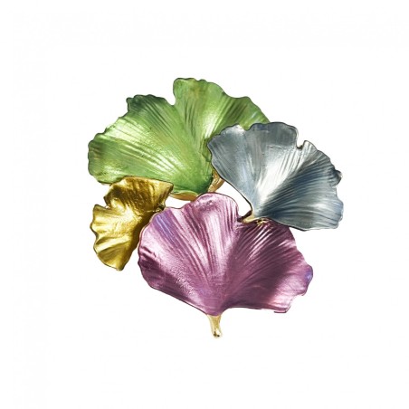 Spilla Bijoux Shell di Foglie Verde Grotta