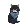 Spilla Resina Gattino Tigro Bluceleste