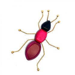 Spilla Resina Big Bug Fucsia