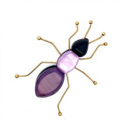 Spilla Resina Big Bug Violetta