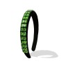 Cerchietto Nero con Cristalli Verde Smeraldo