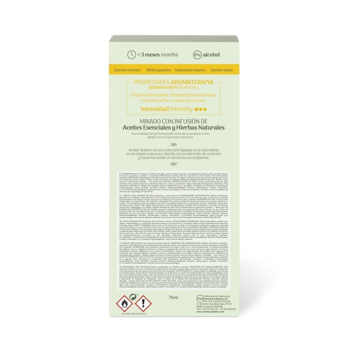 Profumatore Ambiente GELSOMINO BIANCO | Botanic by Ambar Perfums