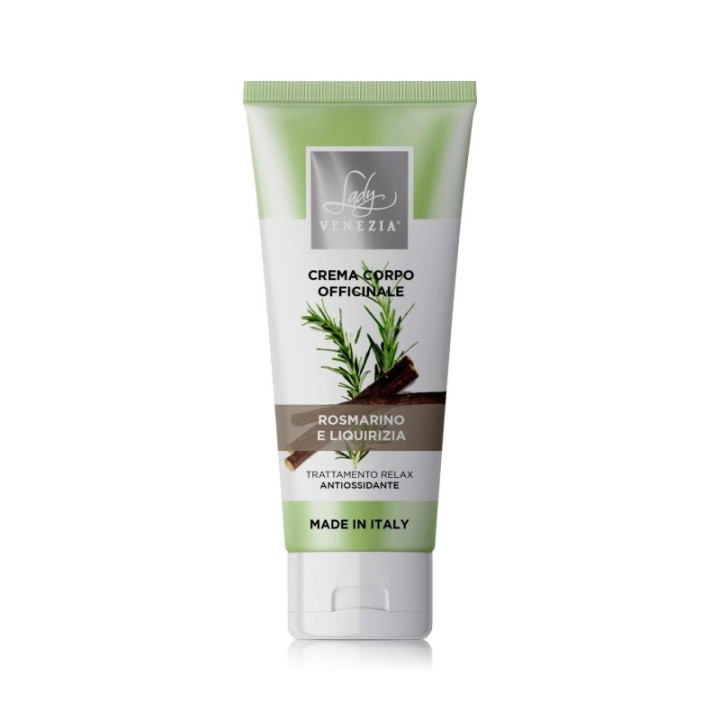 Crema Corpo Officinale ROSMARINO & LIQUIRIZIA Antiossidante [100ml] Lady Venezia RELAX