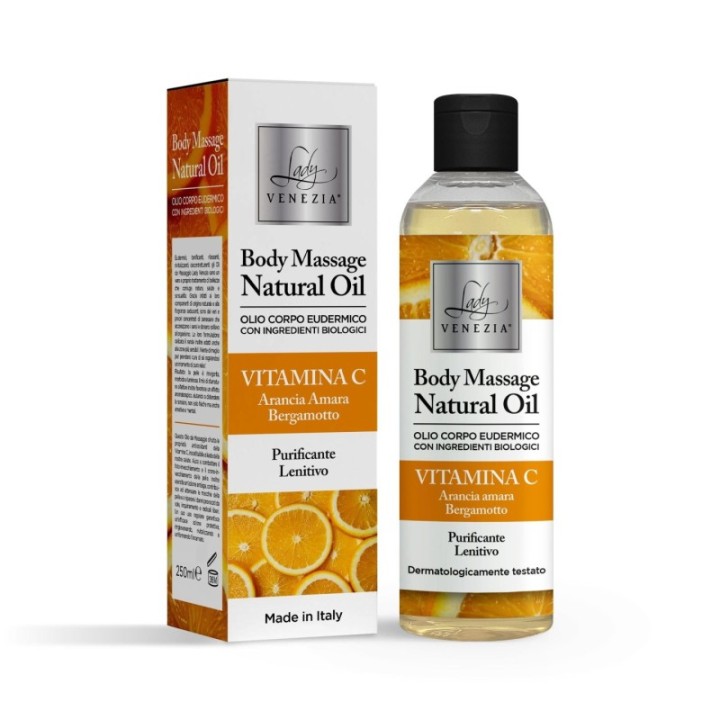 Olio Corpo Massaggio | VITAMINA C + Arancia Amara e Bergamotto [Lady Venezia]
