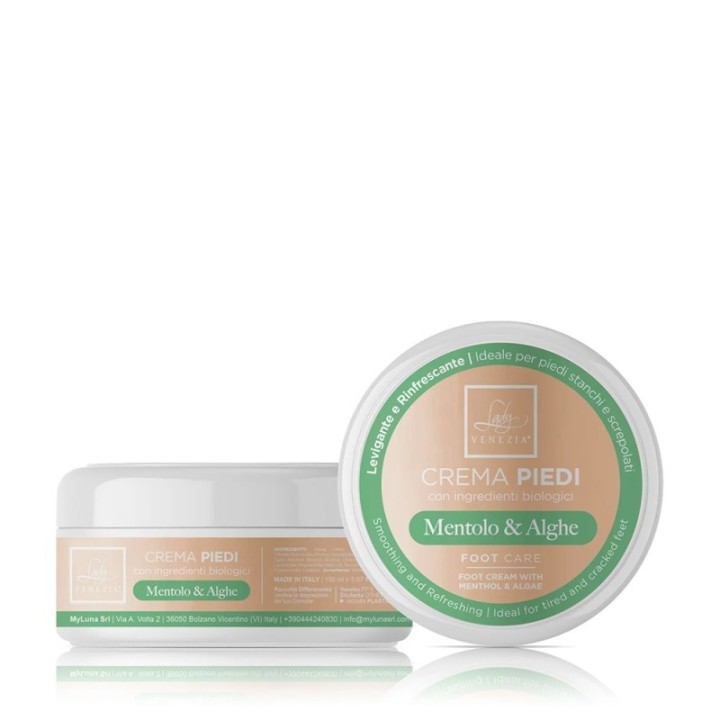 Crema Piedi MENTOLO & ALGHE Levigante & Rinfrescante [150ml] Lady Venezia