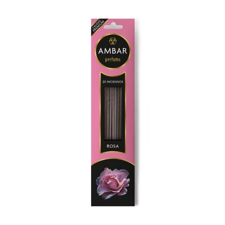 Incensi alla Rosa [AMBAR] Bastoncini Profumati Naturali 100%