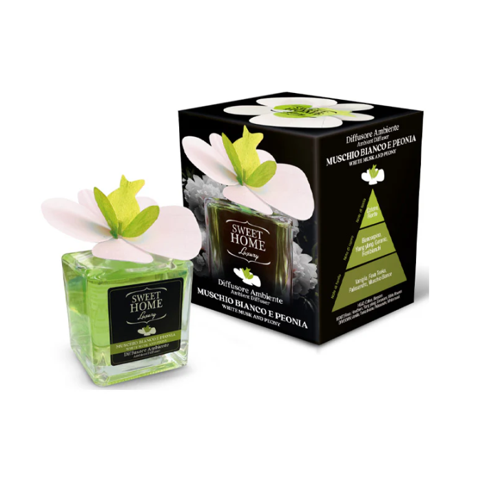 Muschio Bianco & Peonia | Fiore-Diffusore Fragranza [150ml] Luxury