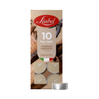 Pack 10 Tealights VANIGLIA SPEZIATA [4+Ore] by Liabel