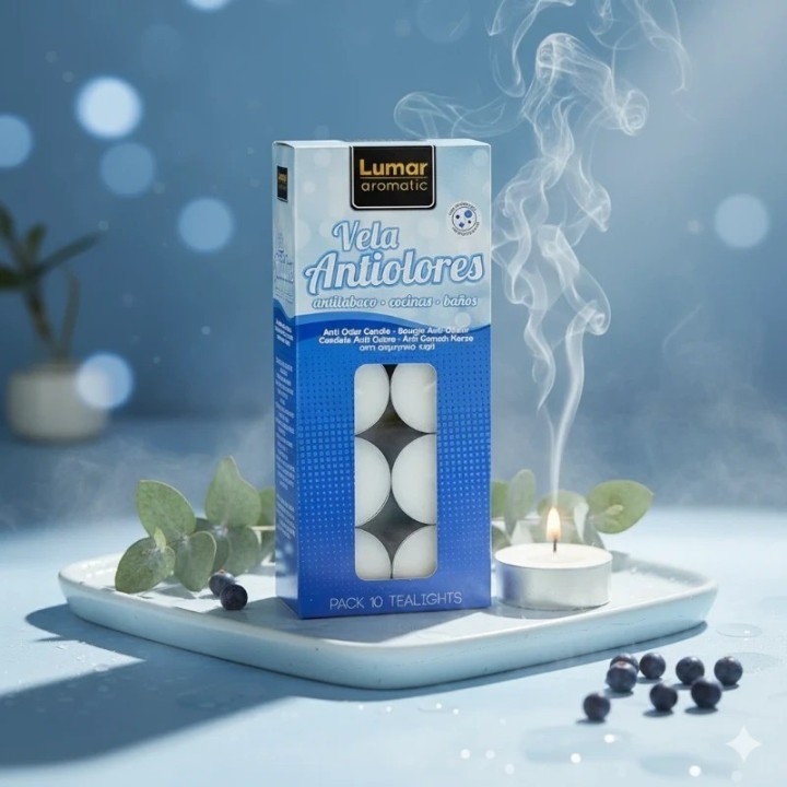 Pack 10 Tealights ANTI-ODORE [4,5 Ore] by LUMAR Aromatic