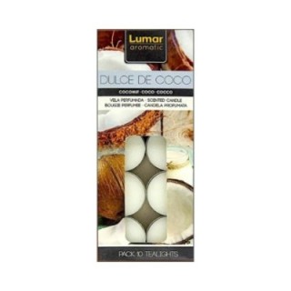 Pack 10 Tealights COCCO [4,5 Ore] by LUMAR Aromatic