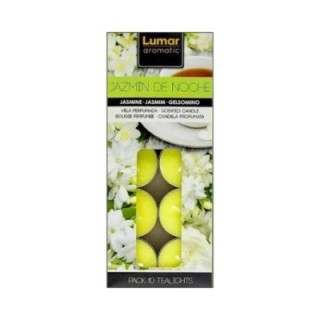 Pack 10 Tealights GELSOMINO [4,5 Ore] by LUMAR Aromatic