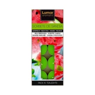 Pack 10 Tealights SORBETTO DI ANGURIA [4,5 Ore] by LUMAR Aromatic