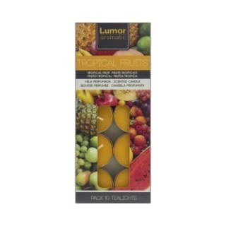 Pack 10 Tealights FRUTTI TROPICALI [4,5 Ore] by LUMAR Aromatic