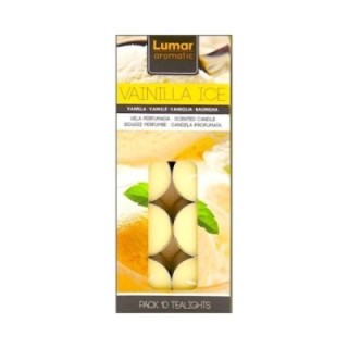 Pack 10 Tealights GELATO ALLA VANIGLIA [4,5 Ore] by LUMAR Aromatic