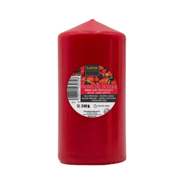 Candela Profumata Pilastro [120x57mm] FRUTTI DI BOSCO