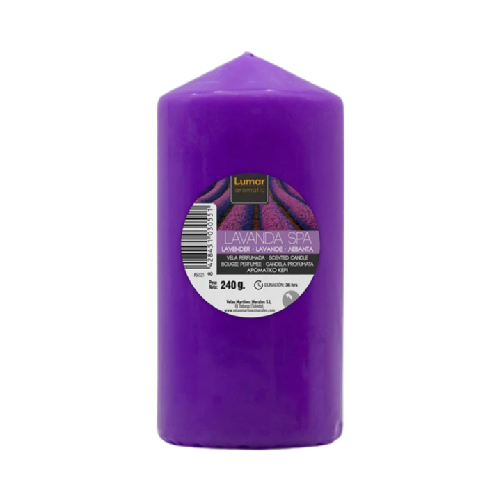 Candela Profumata Pilastro [120x57mm] LAVANDA