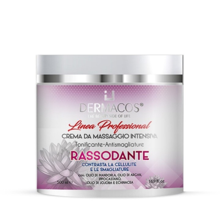 Dermacos | Crema da Massaggio RASSODANTE Intensiva con Ippocastano, Echinacea, Olio di Mandorla-Argan-Jojoba [500ml]