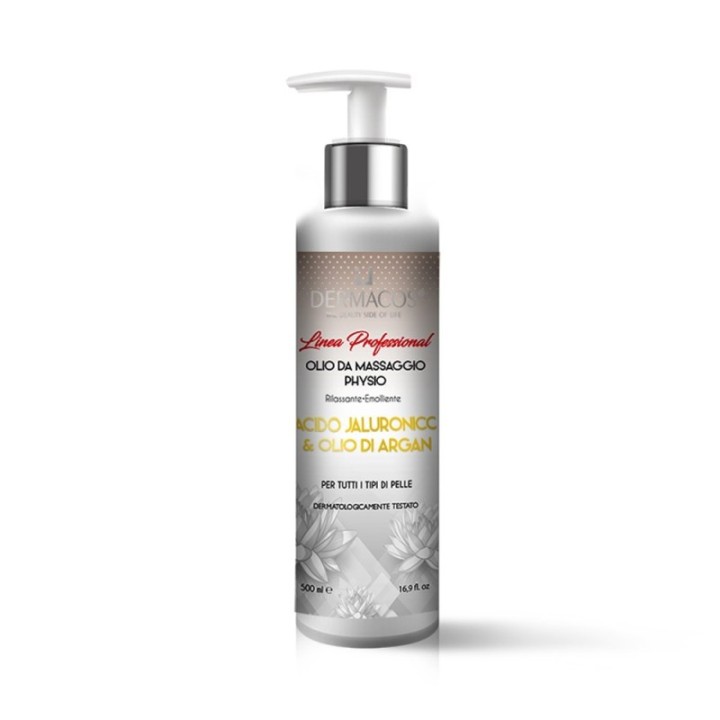 Dermacos | PHYSIO Olio da Massaggio ACIDO IALURONICO e Olio di Argan [500ml]