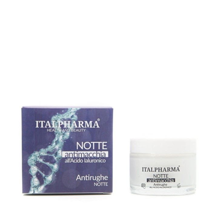 Italpharma | Crema Viso Notte ACIDO IALURONICO Anti-Macchia e Anti-Age [50ml]